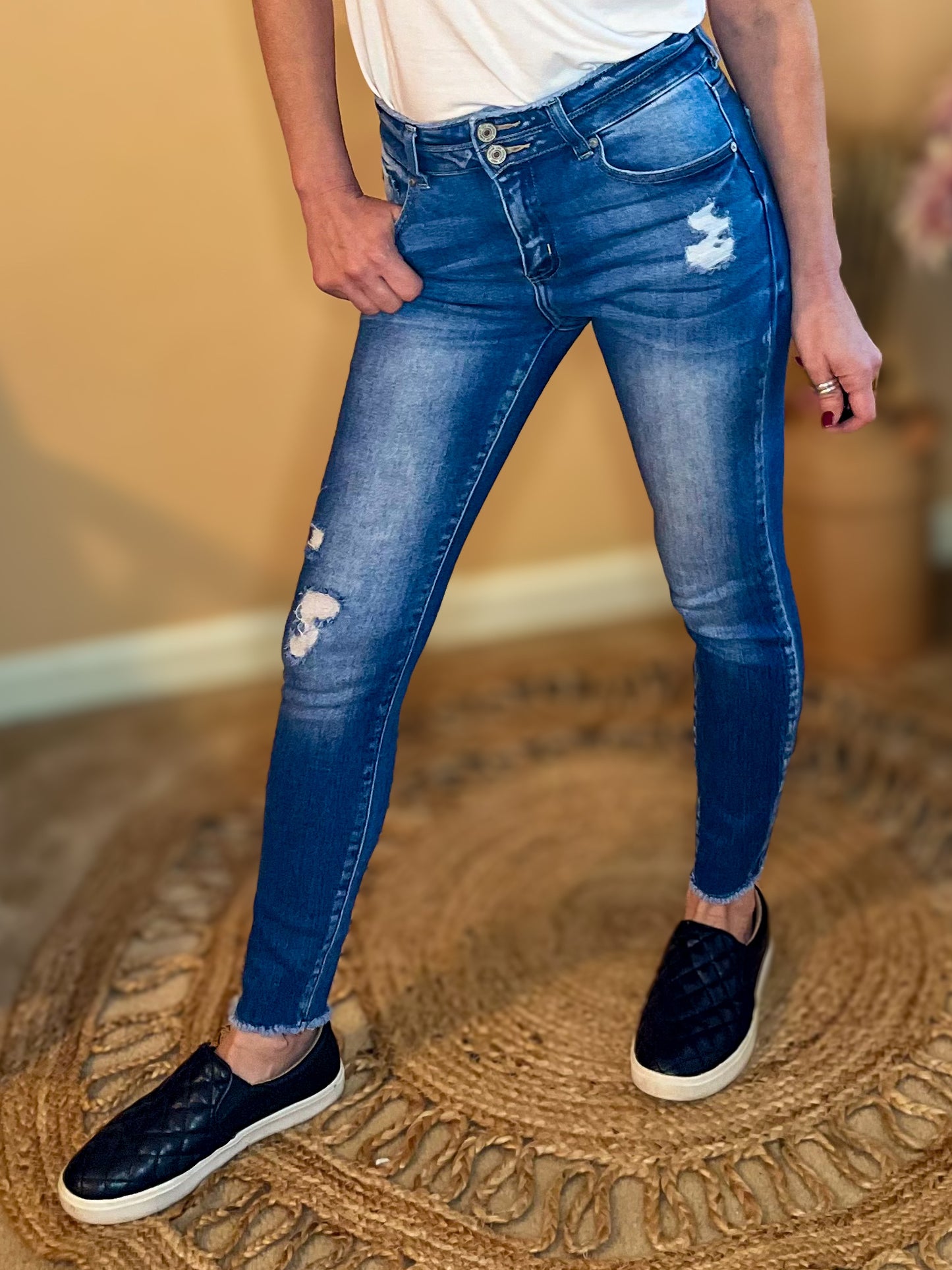 KanCan Danica High Rise Ankle Skinny Jeans