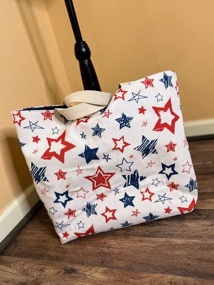 american stars canvas tote bag