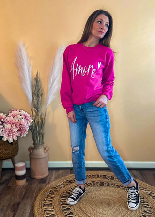 Amore Heart Graphic Sweatshirt