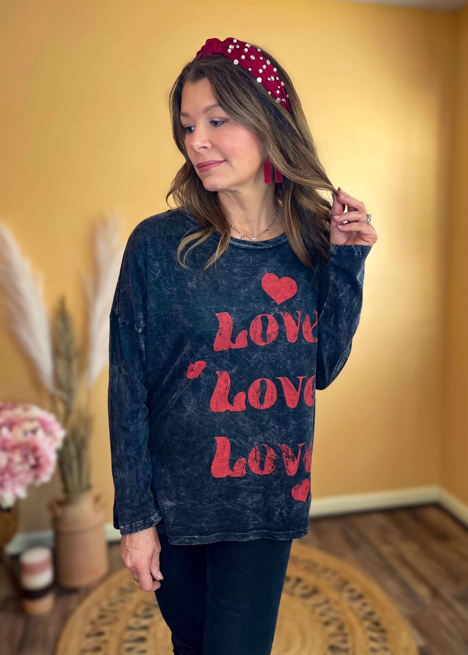 Mineral Washed Valentine's Day Shirt