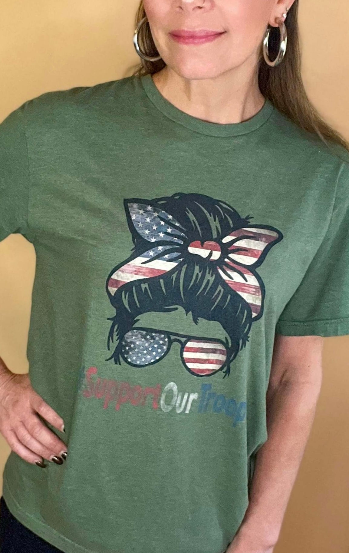 all american girl 4th of july graphic tee