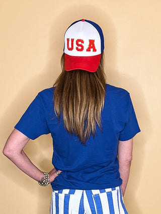 patriotic trucker hat