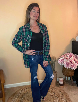 Shirts & Tops clothing, fall fashion, fall flannel, flannel, long sleeve top, plaid long sleeve, tops Size: Small, Medium, Large, XL, 2XL, 3XL