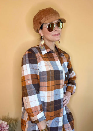 Shirts & Tops clothing, fall flannel, flannel, plaid long sleeve, plaid long sleeve top Size: Small, Medium, Large