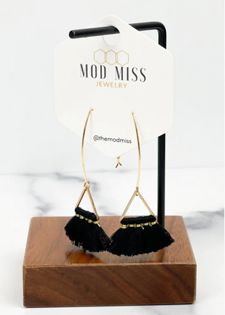 Earrings accessories, earrings, gold wrapped earrings, jewelry, mod miss, mod miss earrings, mod miss jewelry, tassel earrings