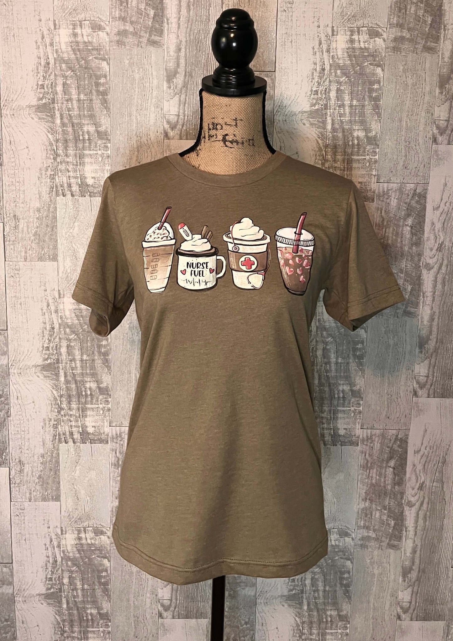 Shirts & Tops 52% Cotton 48% Polyester, bella canvas, Bella Canvas tee, christmas graphic tees, clothing, coffee graphic tee, gift, gift corner, gift list, gifts, graphic, Graphic Tees, latte graphic tee, nurse gift, nurse graphic tee, nurses fuel, shirts