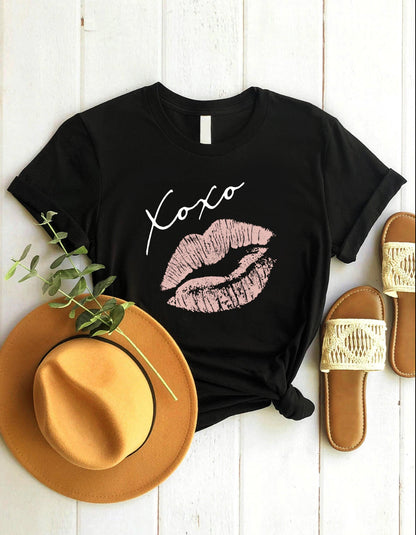 Shirts & Tops clothing, graphic, graphic tee, Graphic Tees, graphics, shirts, shirts & tops, xoxo, xoxo graphic tee, xoxo kiss, xoxo kiss graphic tee, xoxo lips graphic tee Size: Small, Medium, Large